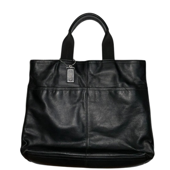 Coach Thompson Large Slim North South Black Leather Tote Bag 70322 - Picture 14 of 16